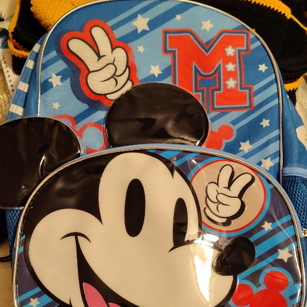Disney Mickey Mouse Kids Backpack - Blue and Black